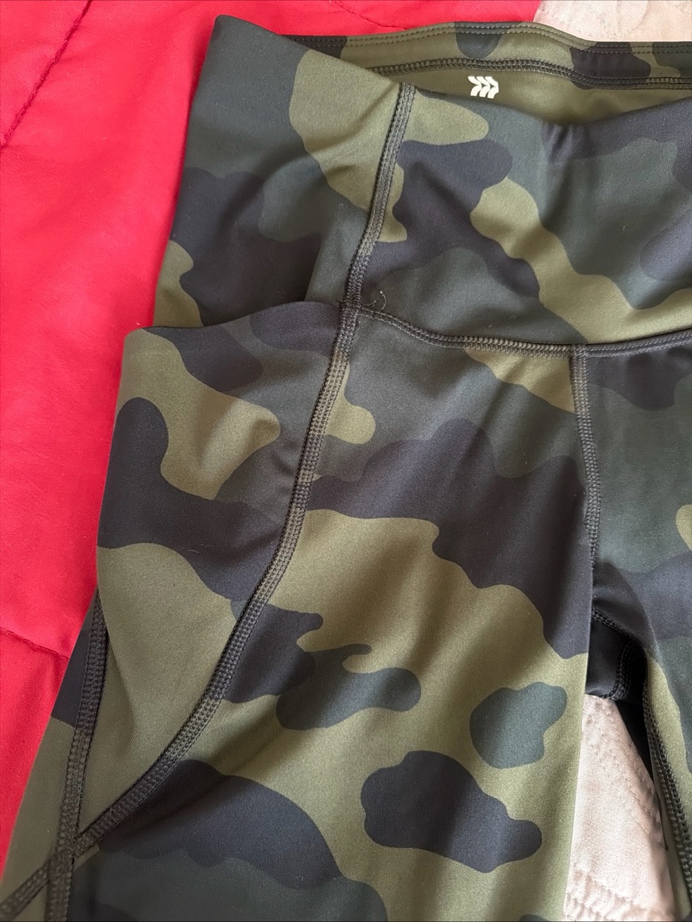 all in motion Women's Camouflage Athletic Shorts - Olive & Black - Picture 4 of 6